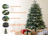 6FT Green Ice Crystal Christmas Tree, PVC & PE, 763 Tips, 3-Section Auto Tree, 260 LEDs 45470089