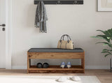 Hall Bench Old Wood 83 x 38 x 45 cm Engineered Wood and Fabric 891582