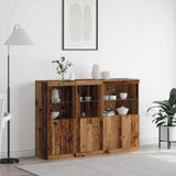 LED Sideboard Old Wood 142.5 x 37 x 100 cm Engineered Wood 3333118