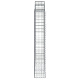 Arched Gabion Basket 200x50x180/200 cm Galvanised Iron 153499