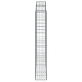 Arched Gabion Baskets 4 pcs 200x50x180/200 cm Galvanised Iron 3146406