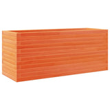 Garden Planter Wax Brown 110x40x46 cm Solid Wood Pine 3282451