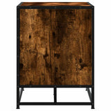 Shoe Bench Smoked Oak 84x40x53.5 cm Engineered Wood and Metal 849231