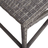 Garden Bench 120 cm Poly Rattan Grey 46211
