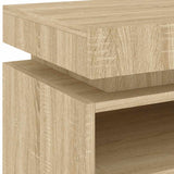 Bedside Cabinet with LED Lights Sonoma Oak 40x39x48.5 cm 836788