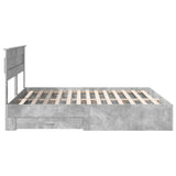 Bed Frame Concrete Grey 180 x 200 cm Engineered Wood 3409961