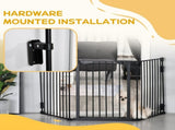 Pet Safety Gate, 3 Panels Playpen Fireplace, Foldable Metal Fence, Stair Barrier, Room Divider, Fire T3398P376450