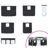 Kids'Loft Bed Frame with Curtains Black 100 x 200 cm 42020792