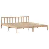 Bed Frame without Mattress 200x200 cm Solid Wood Pine 3305769