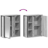 Bathroom Wall Cabinet with Mirror Grey Sonoma 50x21x60 cm 861905