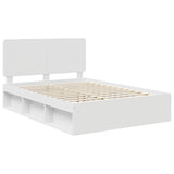 Bed Frame with Headboard White 150 x 200 cm Solid Pine Wood 3412470