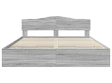 Bed Frame with Drawer Grey Sonoma 160 x 200 cm Engineer Wood 3412989