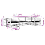 Outdoor Sofa Set 6 pcs Natural 3373999