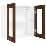 Hanging Glass Cabinet Lyon Brown Oak 60x31x60 cm Engineered Wood 815122
