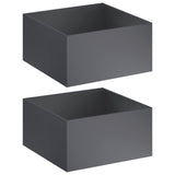 Garden Planter 2 pcs Anthracite 100 x 100 x 40 cm 8005125