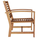 Chair 2 Piece Brown 65 x 60 x 76.5 cm Solid Teak Wood 42006402
