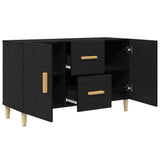 Sideboard Black Oak 100x36x60 cm Engineered Wood 862094