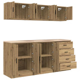 Garage Cabinets 6 pcs Artisan Oak Engineered Wood 3328349