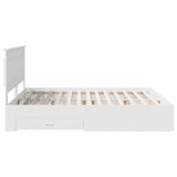 Bed Frame with Headboard White 180 x 200 cm Engineered Wood 3410289