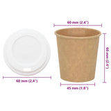 Paper Coffee Cups with Lids 1000 pcs 4oz 100ml 3325219