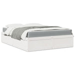 ZNTS Bed with Mattress White 140x200 cm Solid Wood Pine 3281935