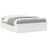 ZNTS Bed with Mattress White 140x200 cm Solid Wood Pine 3281935