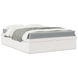 Bed with Mattress White 140x200 cm Solid Wood Pine 3281935