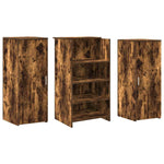 Reception Desk Smoked Oak 135x50x103.5 cm Engineered Wood 3324191