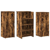 Reception Desk Smoked Oak 135x50x103.5 cm Engineered Wood 3324191