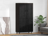 Highboard 2 pcs Black Oak Engineered Wood 3416233
