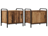 Bedside Cabinet 2 pcs Old Wood 40 x 30 x 50 cm Engineered Wood 8013527