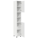 Bathroom Cabinet with Storage High Gloss White 30 x 35 x 192 cm 883338