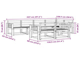 Outdoor Sofa Set 7 pcs Natural Solid Acacia Wood 3366527