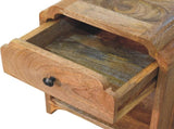 Solid Wood Newton Mini Oak-ish Nightstand with a drawer and open shelf, Brown B2743P403243