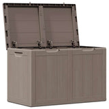 Garden Storage Box 180L Brown PP Wood Look 151231