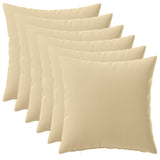 Cushion with Pillow HEERLEN 6 pcs Beige Polyester 927122