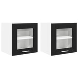 Hanging Cabinet 2 pcs Black Oak 40 x 31 x 40 cm Engineered Wood 884197