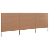 3-panel Wind Screen Fabric 400x160 cm Taupe 47151
