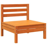 Garden Sofas Armless 2 pcs Wax Brown Solid Wood Pine 838002