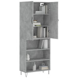 Highboard Concrete Grey 69.5x34x180 cm Engineered Wood 3198117
