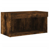 6 Piece TV Wall Units with LED Smoked Oak Engineered Wood 3216619