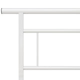 Bed Frame White Powder-coated metal, plywood 140x200 cm Durable 324830