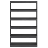 Book Cabinet/Room Divider Grey 100x30x167.5 cm Solid Pinewood 808225