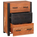 Sideboard 3 pcs Brown 165 x 30 x 75 cm Solid Acacia Wood 3321527