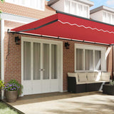 Retractable Awning Manual Red 600 x 350 cm Fabric 3331793