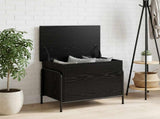 Storage Box Black Oak 60 x 40 x 49.5 cm Engineered Wood 8013668
