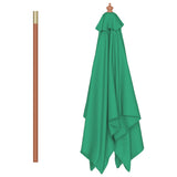 Garden Parasol Green Fabric, Laminated bamboo, Hardwood 150x200 cm 44534