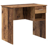 Desk with Drawer Old Wood 90 x 49 x 75 cm Engineered Wood 869272