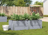 Garden Planter Grey 150x50 cm Solid Wood Pine 3295437