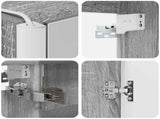 Bathroom Cabinet Set 5 pcs Grey Sonoma Engineered Wood 3406452